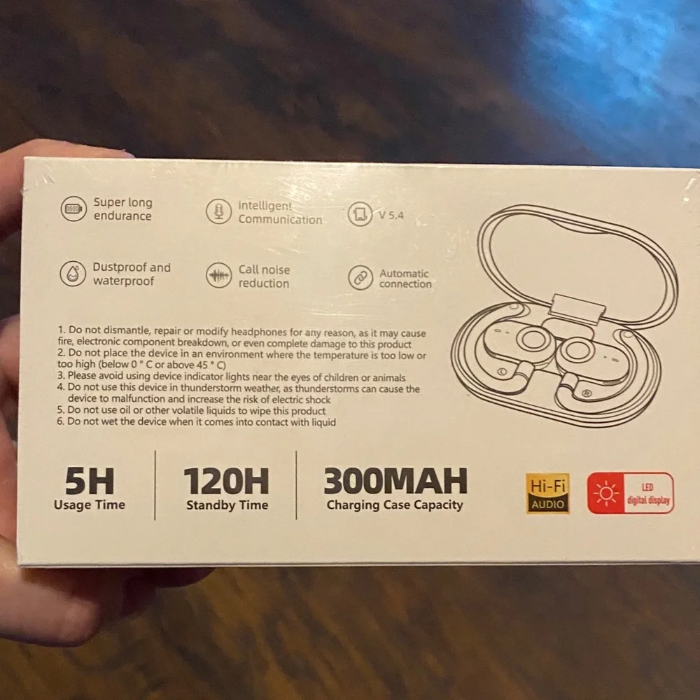 Wireless Earphones with Charging Case - Black